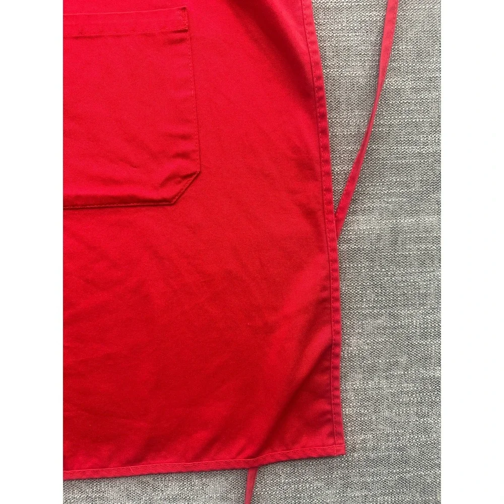 Barista Of Starbucks Apron Unisex Red Logo Pockets Adjustable Strap Kitchen Wear